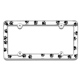 Cruiser® - Paws Style Chrome License Plate Frame