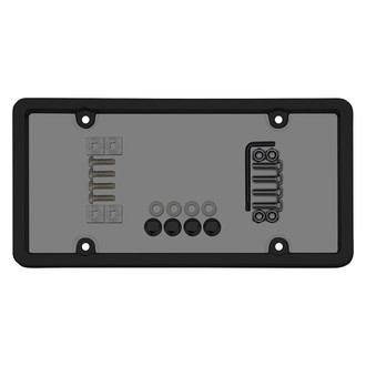 Cruiser® - Ultimate Tuf Smoke Bubble Shield and Black License Frame Kit with Fasteners