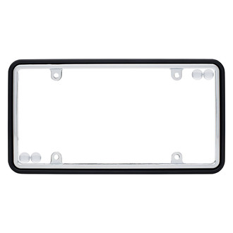 Cruiser® - Black / Chrome License Plate Frame with Fastener Caps