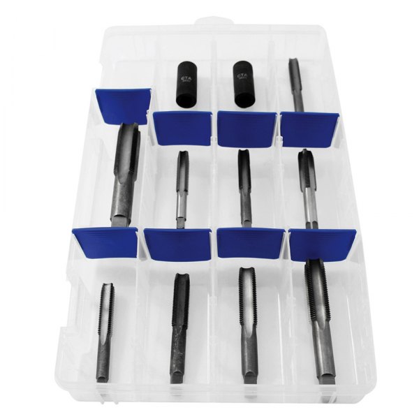 CTA® - 11-piece M12 to M22 and 1/2"-20 SAE/Metric Right-Hand Thread Cleaning Assortment Tap Set