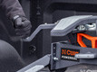 Self-resetting, lockable handle for easy, ergonomic operation