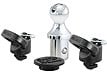 Ball installs easily with a quarter-turn latch system