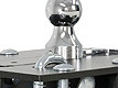 Permanently attached gooseneck ball cannot be loosened or stolen