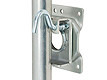 Swivel bracket allows the jack to swivel way when trailering