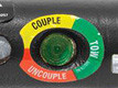 Three-position indicator clearly shows the coupling status