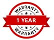 Backed by a one-year parts warranty