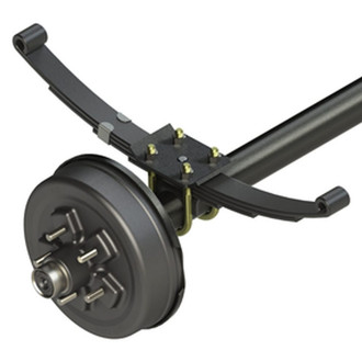 CURT® - Brake Drum Hub Assembly for 10,000-lb. Axle - 8 on 6.5", 5/8" Stud