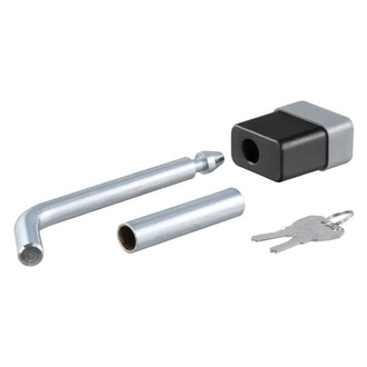 CURT® - F-379 1/2" Chrome Hitch Lock for 1-1/4" and 2" Receivers with 5/8" Sleeve