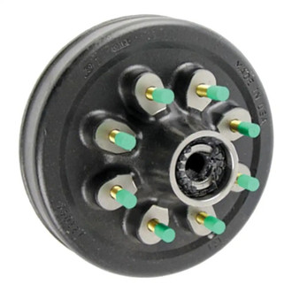 CURT® - Threaded Hybrid Trailer Brake Hub Assembly - 8,000-lb. 8 on 6-1/2", 16-17-1/2" Wheel Size, 9/16" Studs, Grease
