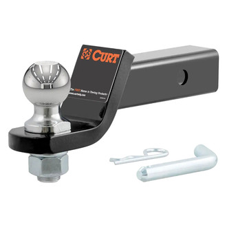 CURT® - Class 3 Loaded 2" Drop Black Powder Coat Ball Mount with Pin and Clip for 2" Receivers
