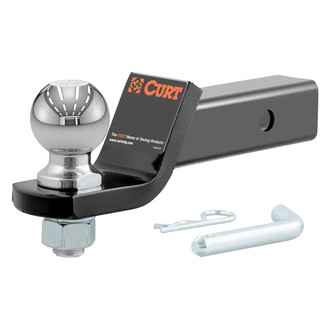 CURT® - Class 3 Loaded 2" Drop Black Powder Coat Ball Mount with Pin and Clip for 2" Receivers