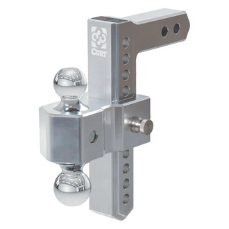 CURT® - AlumaLite™ Adjustable 9-1/2" Drop Chrome Ball Mount for 2" Receivers