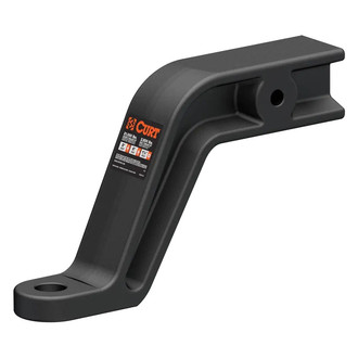CURT® - Class 5 Industrial Duty Forged 8" Drop / 6" Rise Carbide Black Powder Coat Ball Mount for 3" Receivers