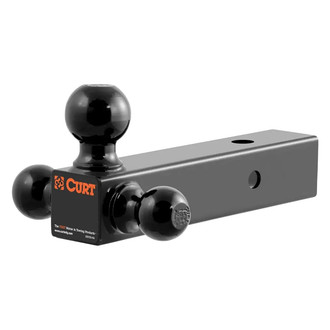 CURT® - Class 3 Black with Black Hitch Balls Tri-Ball Mount for 2-1/2" Receivers