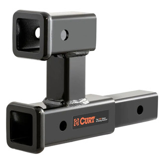CURT® - 2" Dual Receiver Extender/Adapter (8" Length, 5-3/4" Rise)