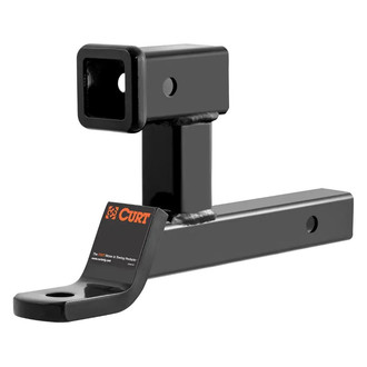 CURT® - Class 3 Multi-Purpose 2" Drop / 1" Rise Gloss Black Powder Coat Ball Mount for 2" Receivers