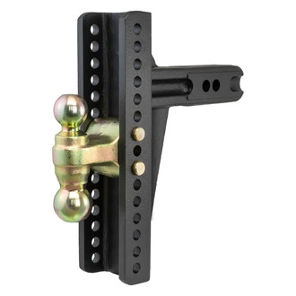 CURT® - Adjustable Channel 10-3/8" Drop / 8-7/8" Rise Black Powder Coat Ball Mount for 2-1/2" Receivers