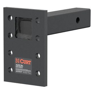 CURT® - 6-1/2" Drop Adjustable Pintle Mount for 2" Receivers (15000 lbs GTW, 10-1/2" Length, 1/2" Rise)