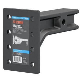 CURT® - Adjustable Pintle Mount for 2-1/2" Receivers (20000 lbs GTW)