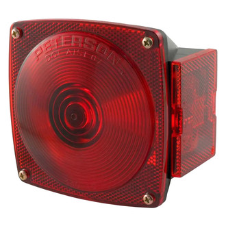 CURT® - Red Rectangular Bolt-on Mount Tail Light