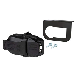 CURT® - OEM Replacement Dual-Output 7 & 4-Way Connector with Mounting Bracket, Packaged