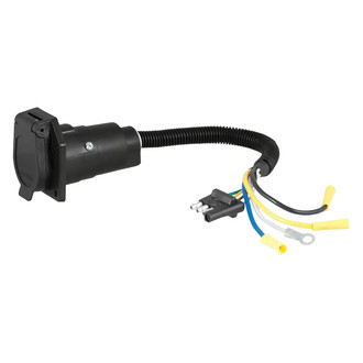 CURT® - 4-Way Flat to 7-Way Round Electrical Adapter