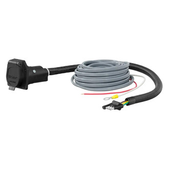 CURT® - 4-Way Flat Electrical Adapter with Brake Control Wiring