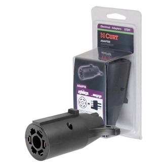 CURT® - 7-Way Round RV Blade to 4-Way Electrical Adapter