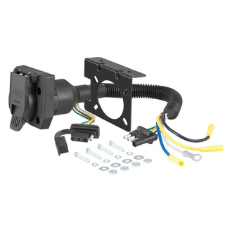 CURT® - 4-Way Flat Dual-Output Electrical Adapter