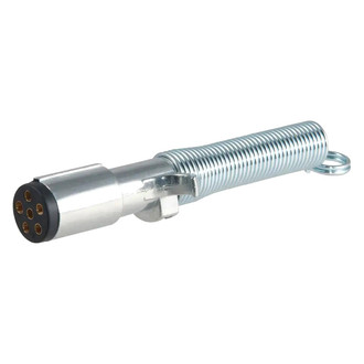 CURT® - 6-Way Round Connector Plug with Spring