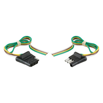 CURT® - 12" 4-Way Flat Connector Plug and Socket