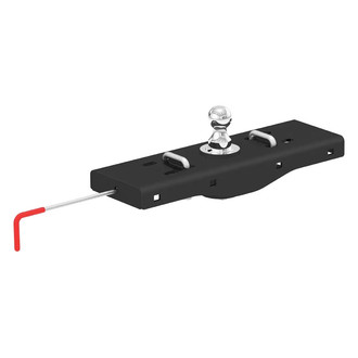 CURT® - Under-Bed Double Lock EZr Gooseneck Hitch (With Removable Chrome 2-5/16" Trailer Ball)