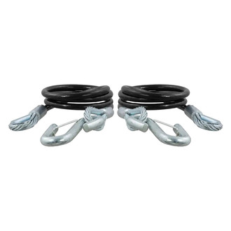 CURT® - 44-1/2" Vinyl-Coated Safety Cables with 2 Snap Hooks (5000 lbs Minimum Break Force)