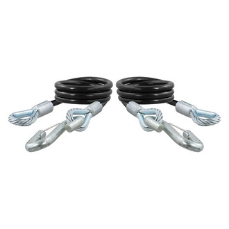 CURT® - 44" Vinyl-Coated Safety Cables with 2 Snap Hooks (7500 lbs Minimum Break Force)