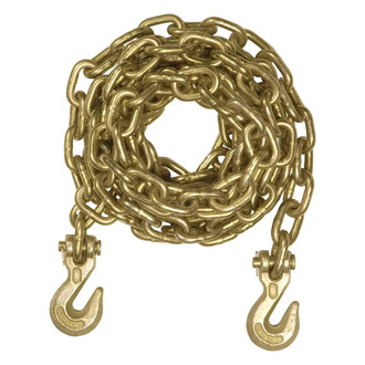 CURT® - 70 Grade Transport Binder Safety Chain Assembly with 2 Clevis Grab Hooks (5/16"x162" Chain, 18800 lbs Minimum Break Force)