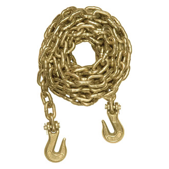 CURT® - 70 Grade Transport Binder Safety Chain Assembly with 2 Clevis Grab Hooks (5/16"x162" Chain, 26400 lbs Minimum Break Force)