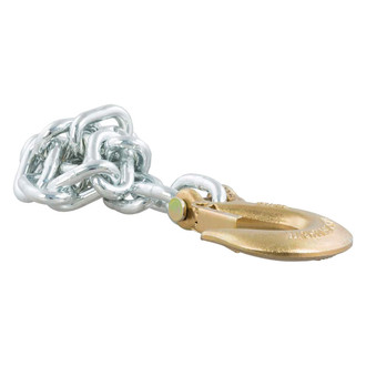 CURT® - 43 Grade Safety Chain Assembly with S-Hook (3/8"x31" Chain, 16200 lbs Minimum Break Force)