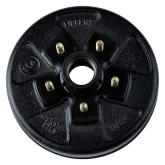 CURT® - 10" Brake Drum Hub Assembly for 3,500-lb. Axle - 5 on 4.5", 1/2" Stud (with Bearing Cone Kit)