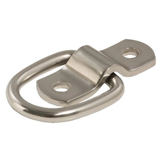CURT® - 2-1/4" x 13/16" Stainless Steel Surface-Mounted Tie-Down D-Ring with Bracket (1200 lbs)