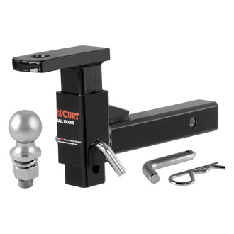CURT® - Class 3 Adjustable 7-1/2" Drop / 6-1/4" Rise Ball Mount for 2" Receivers
