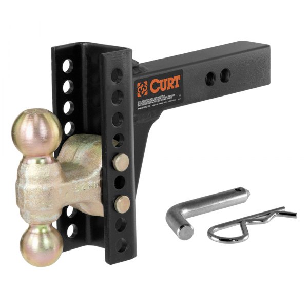 CURT® - Adjustable Channel-Style Dual Ball Mount for 2" Receivers