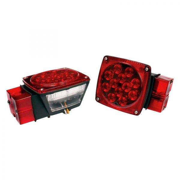 Custer Products Limited® - Submersible Square LED Combination Tail Light with License Light
