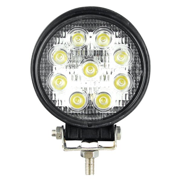 Custer Products Limited® - 4.5" 27W Round Flood Beam LED Light, Front View