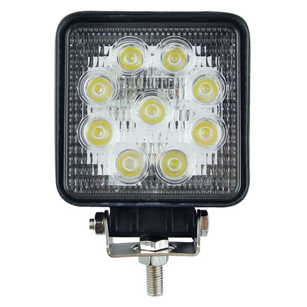 Custer Products Limited® - 4.5" 27W Square Flood Beam LED Light, Front View
