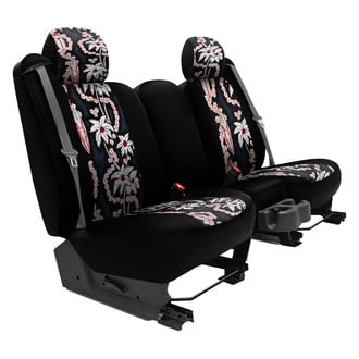 Dash Designs® - Hawaiian™ 2nd Row Surf City Black Custom Seat Cover