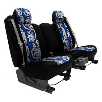 Dash Designs® - Hawaiian™ 2nd Row Surf City Blue with Black Custom Seat Cover