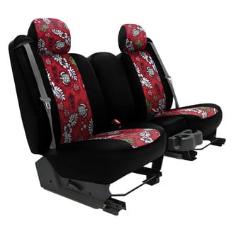 Dash Designs® - Hawaiian™ 2nd Row Turtle Beach Red with Black Custom Seat Cover