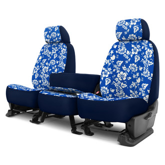 Dash Designs® - Hawaiian™ 1st Row Blue Custom Seat Cover