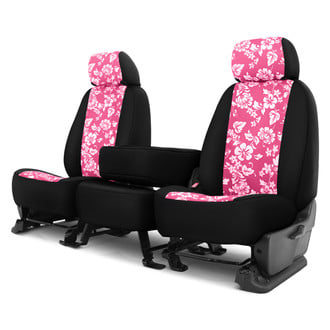 Dash Designs® - Hawaiian™ 1st Row Pink with Black Custom Seat Cover