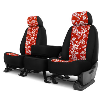 Dash Designs® - Hawaiian™ 1st Row Red with Black Custom Seat Cover